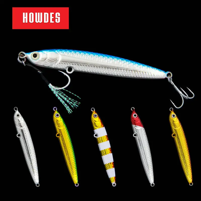 Jigging-cuchara para Jigging, señuelo de pesca de plomo, señuelo de Metal para pesca, 30g, 40g