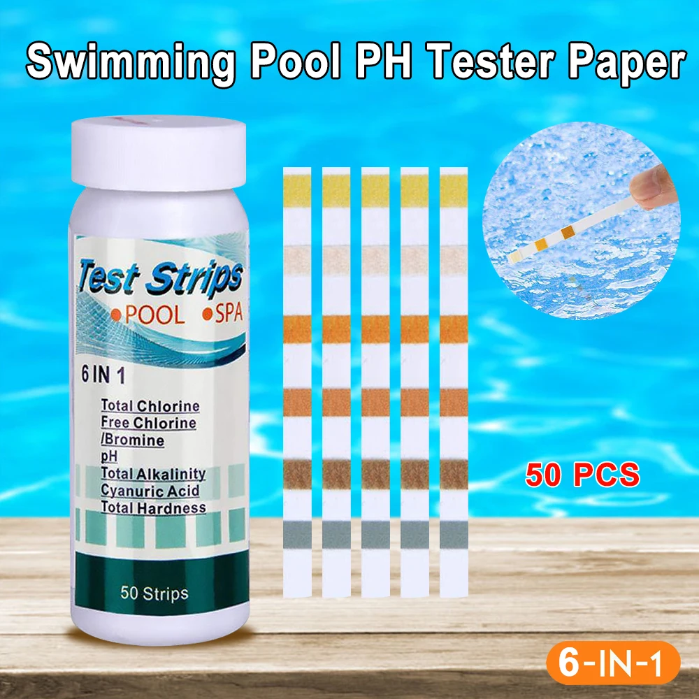 

Chlorine Dip Test Strips Tub SPA Swimming Pool PH Tester Paper Bottle 2