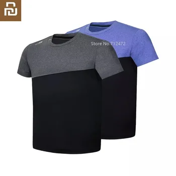 

Youpin Men's Patchwork Sports T-shirt Quick-drying High Elasticity Soft Reflective Short Sleeve Loose Tee Shirt Tops