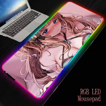 

MRGBEST Big Boob Sexy Anime Girl printed Gaming Mousepad Anti-slip Natural Rubber with Locking Edge for desktop decoration mats