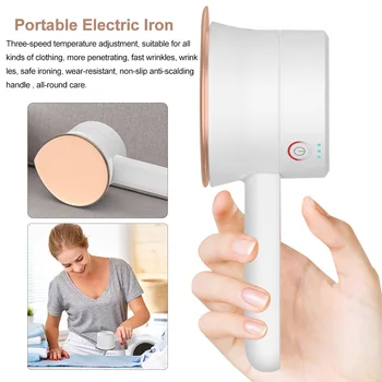 

Electric Iron Hand Held ABS Portable Temperature Adjustable Quick Heating Wireless Mini Wrinkle Removal Ergonomic Clothes Fabric