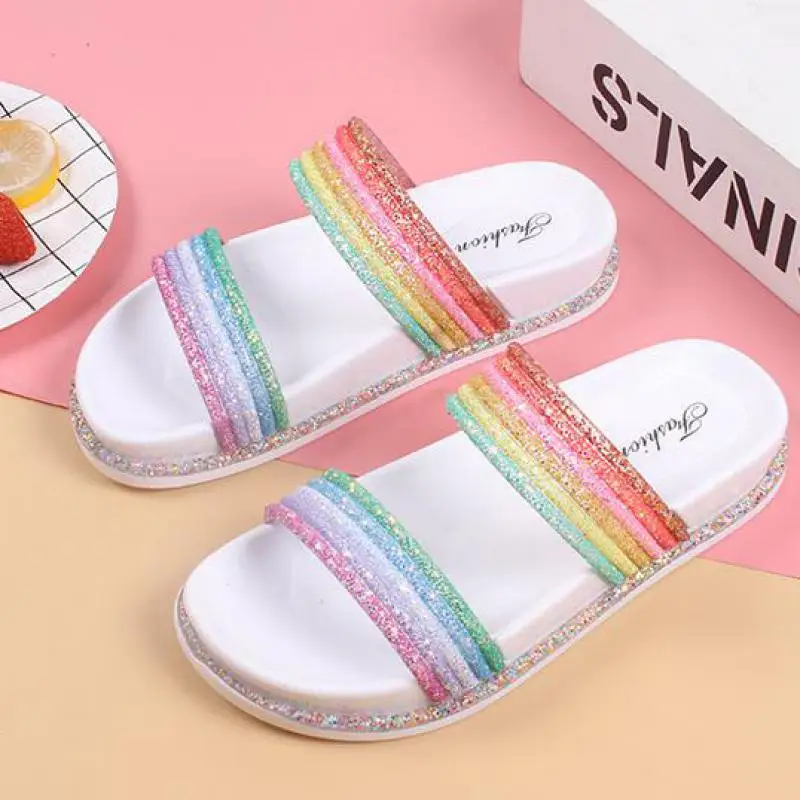 bling sandals slides