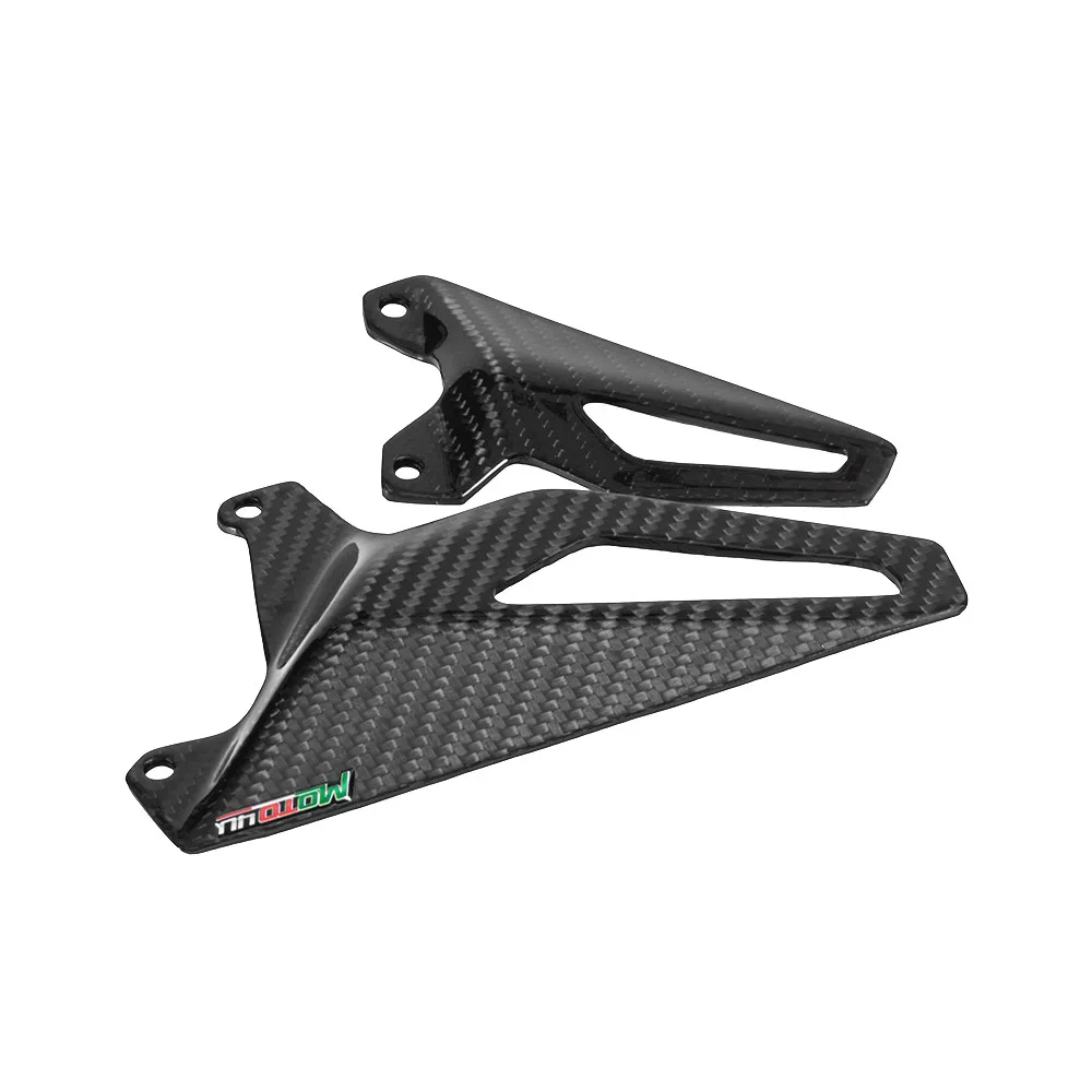 Защита пятки из углеродного волокна Rearset Plate Peg протектор саржевого переплетения матовый/блеск для Ducati panigale V4 V4S