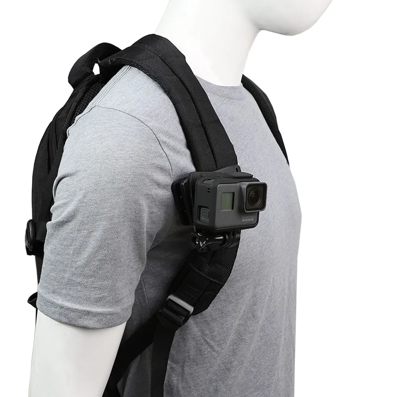 Зажим для рюкзака 360 градусов наплечный ремня крепление Gopro Hero 8 7 6 5 Yi 4K SJCAM H9 DJI Osmo