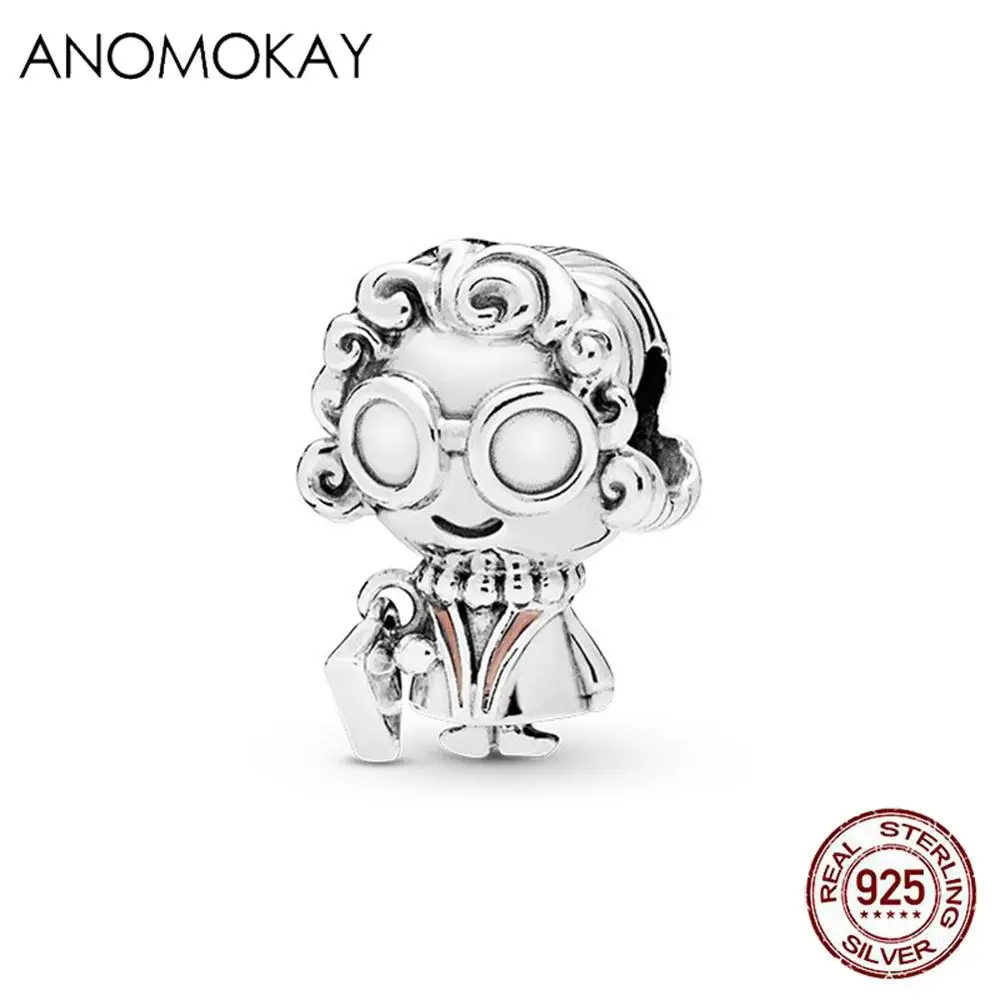 4 ANOMOKAY стерлингового серебра 925 Семья, очаровательный, подрходит к оригиналу Pandora, браслет, дедушка и бабушка для маленьких мальчиков и девочек Серебряные ювелирные изделия - Цвет: 4