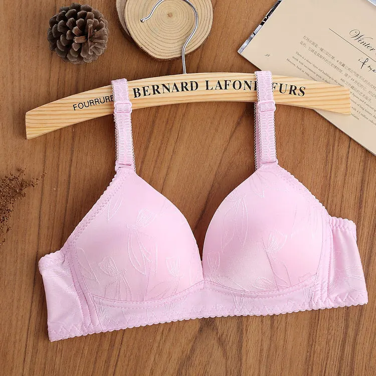 Yue li lai 329 Non-Steel Ring Boneless Students GIRL'S Light Color Thin Small Bust Development Period Bra School Uniform Underwe