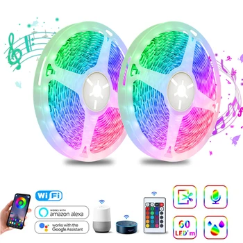 

LED Strip RGB 5050 SMD WIFI BackLight Flexible Ribbon 12V Waterproof Ambient Light 5m 10m 15m 2835 LED Lights Tape Diode with IR