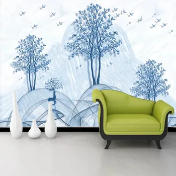 

Milofi custom 3D Nordic Elk scenery living room bedroom background wallpaper mural