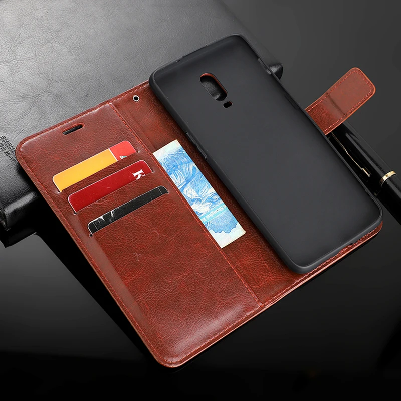 

Luxury Leather Protective Flip Wallet Case For Oneplus 7 6T 6 5T 5 Cover For One Plus 7 6T 6 5T 5 Case