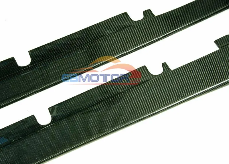 Реальные углеродного волокна боковые юбки 1 пара для Benz W117 CLA250 Amg Pakage CLA45 2014UP M072