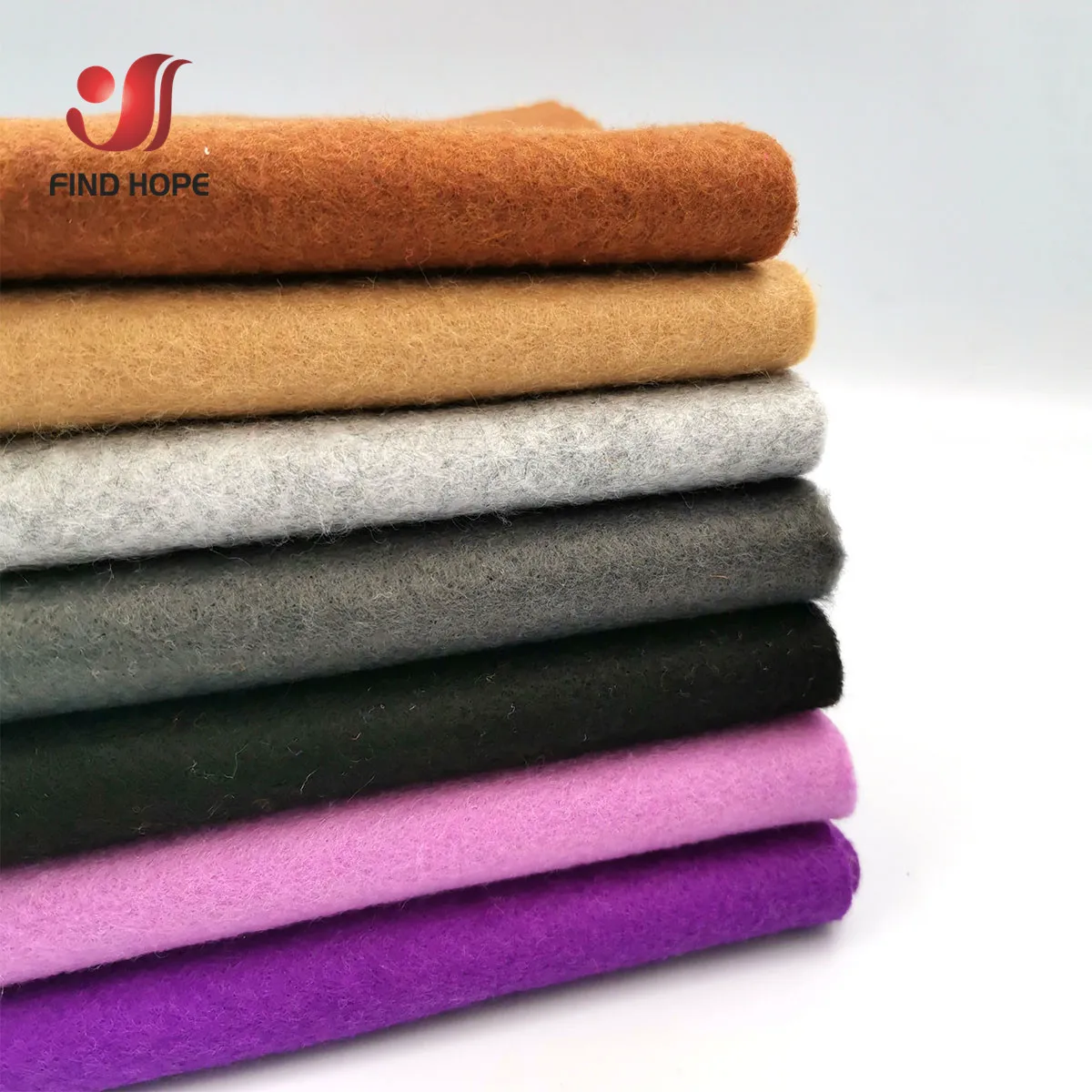 Set of 7 Soft Felt Fabric Rolls - 20x90cm Non-Woven Sheets for DIY Crafts & Sewing Projects (1.4mm Thick)