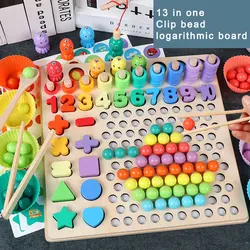 New Clip Bead Montessori Educational Toy Kids Multifunction Focus Training Matching Game Color Classification Interactive Toys