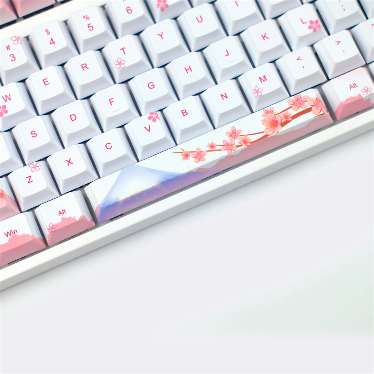 さくら OEM PBT キーボードキーキャップPBT 昇華型キーキャップ キーキャップ キーボード 桜 ピンク メカニカル 昇華 プリント