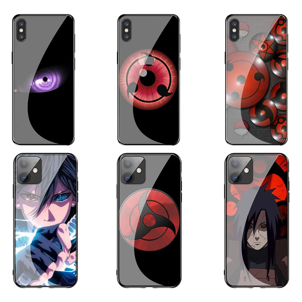 Mangekyou sharingan sasuke чехол из закаленного стекла для телефона для Apple iPhone 11 Pro XS Max XR X 8 7 6S Plus 5S SE