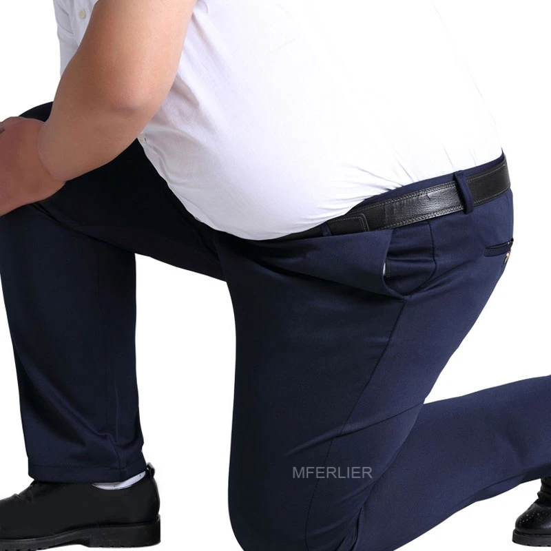 Осенне-зимние флисовые мужские брюки больших размеров 5XL 6XL 7XL 8XL талия 135 см теплые деловые мужские брюки больших размеров