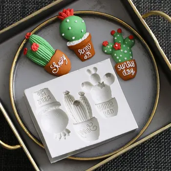 

Cactus silicone mold Silicone Mold Chocolate baking Tools Non-stick Silicone cake mold Jelly and Candy Mold