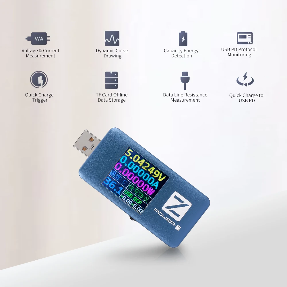 Зарядное устройство LAB power-Z PD тестер USB зарядное устройство измеритель напряжения тока power Bank детектор FL001 SUPER