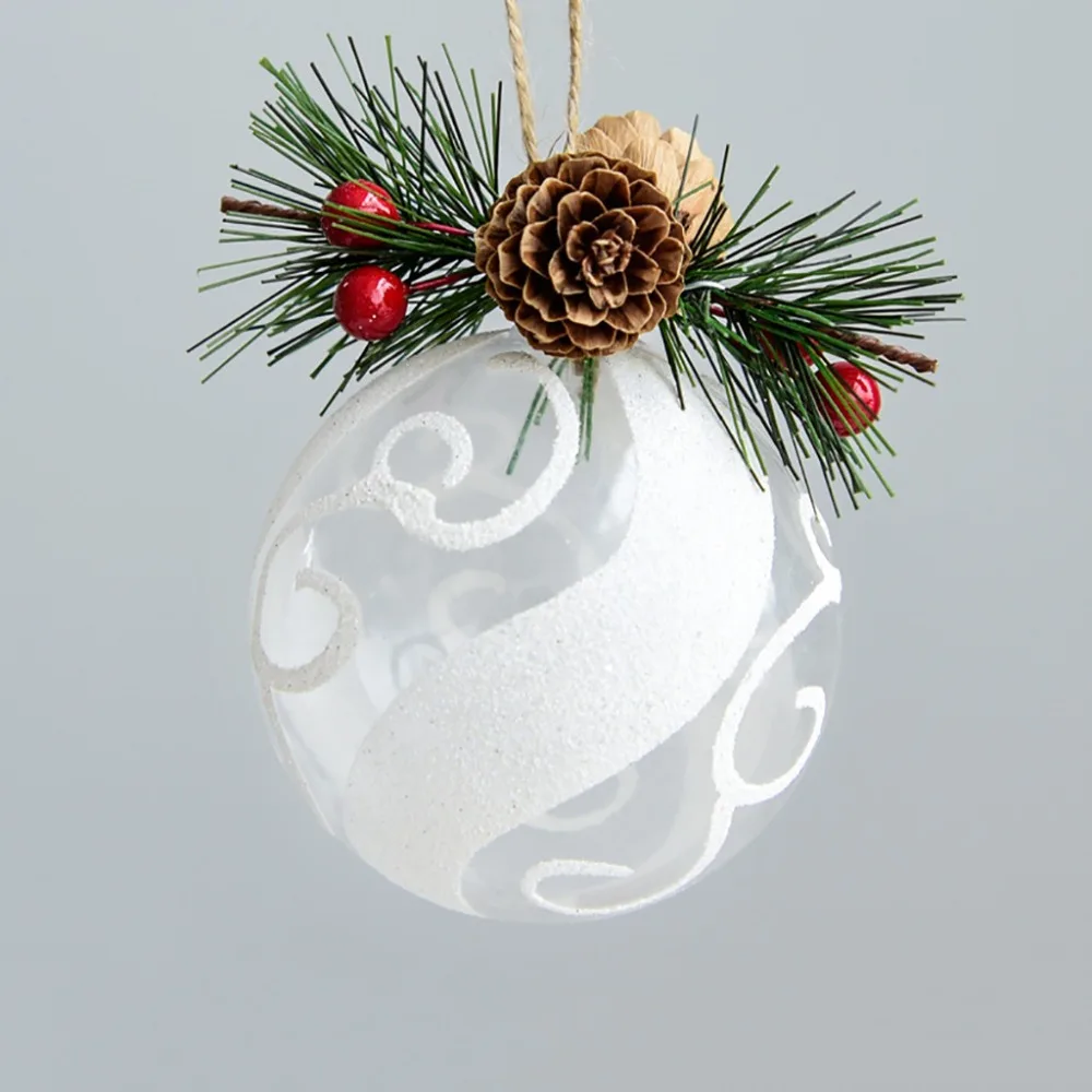 Рождественский шар, подвесные прозрачные украшения для рождественской елки, украшение на год, детские подарки, игрушка для дома, boule sapin de noel#35