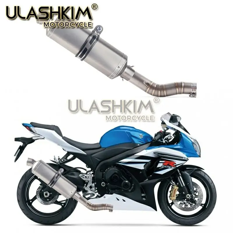Мотоцикл Полная система выхлопа Escape slip on для suzuki GSXR1000 GSX R1000 GSXR 1000 среднего звенья трубы 2003-2006