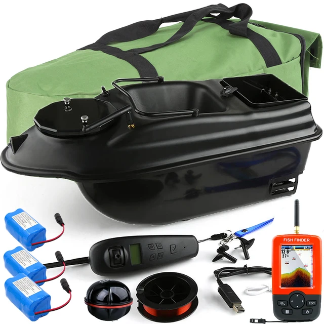 VERY100 500M GPS Wireless RC Fishing Bait Boat 2 Hoppers,LCD