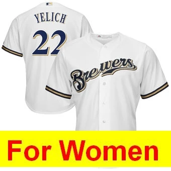 Хаки Женская майка Milwaukee Christian Yelich Lorenzo Cain Eric Thames Lorenzo Cain Ryan Braun FLEX& Cool Base - Цвет: Хаки