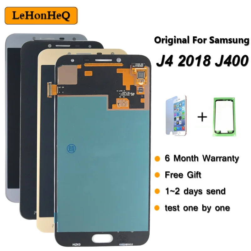 Дисплей Super AMOLED J4 для Samsung Galaxy 2018 J400 J400F J400G/DS зеркальный ЖК дисплей с сенсорным