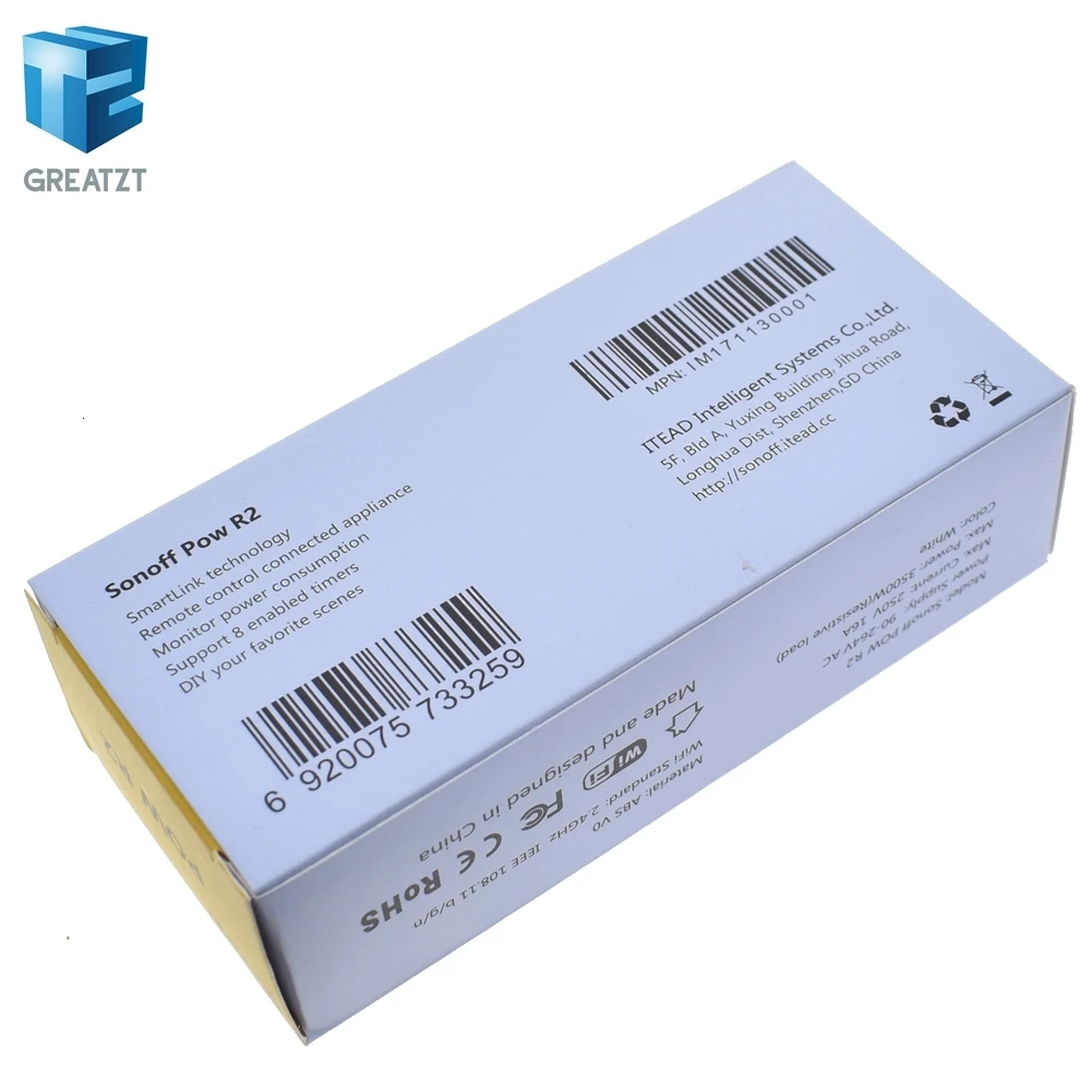 Sonoff Pow R2 15A 3500 Вт Wifi смарт-коммутатор Высокая точность энергопотребление измерительный монитор Потребление энергии тока работа с Alexa