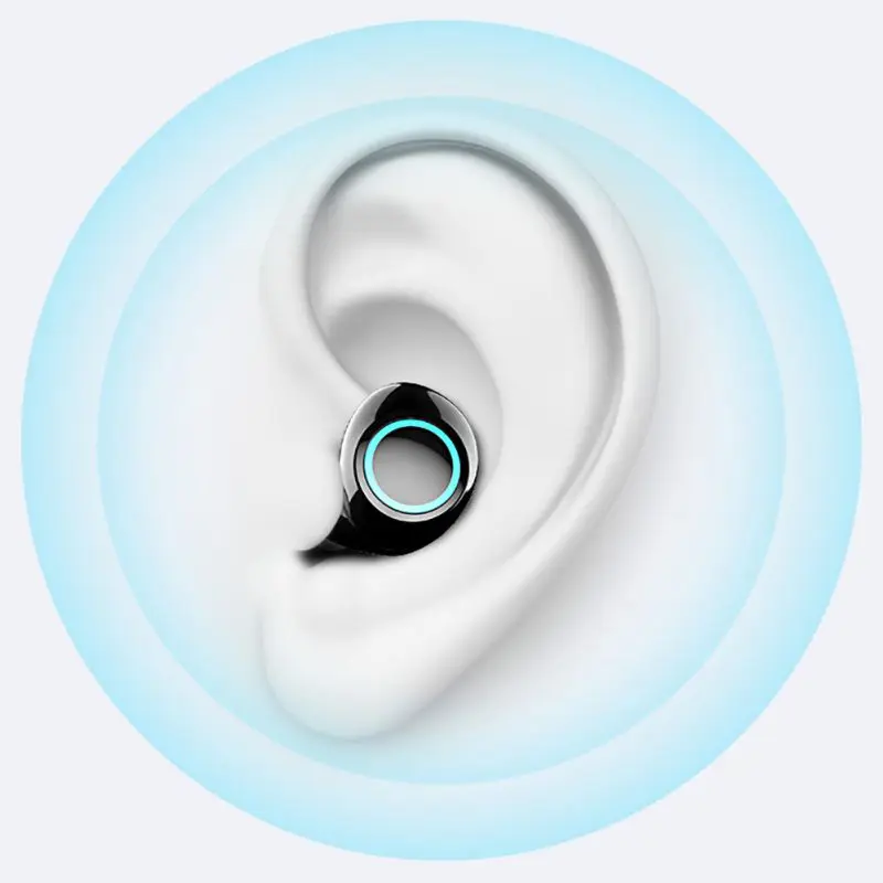 Мини наушники гарнитура с шумоподавителем, для Bluetooth Беспроводные спортивные наушники-вкладыши с зарядным устройством