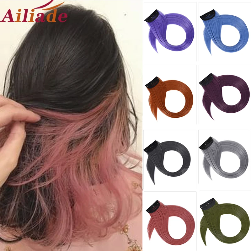 Hair-Piece On-Clips Color-Strips Straight-Color Long in AILIADE 22-