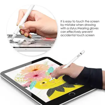 

Two-fingers Artist Anti-touch Glove for Drawing Tablet Right and Left Hand Glove Anti-Fouling for ipad Screen board