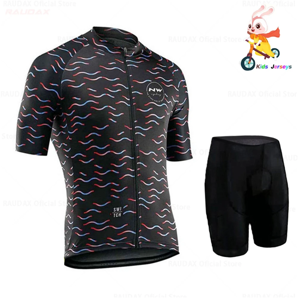 Northwave Детский комплект для велоспорта Pro Team Cycle Jersey Mtb с коротким рукавом, Майки для велоспорта, одежда для девочек и мальчиков, комплект одежды для велоспорта