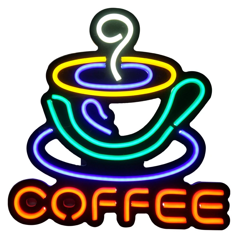 Custom LED Coffee Cup Neon Sign Light  Flex Neon HandMade Beer Bar Shop Logo Pub Store Club Nightclub