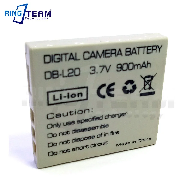 Batteria Al Litio Db-L20A Db-L20Au Per Sanyo Xacti Fotocamere Digitali Videocamere Cg6 Cg9 Cg65 E1 E2 E6 Ca6Or Ca65 Ca8 Ca9