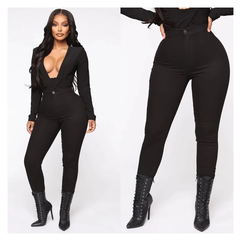

Patchwork Jeans Fashion Loose Casual Breathable Pants High Elasticity Skinny Pants Slimming Slim Fit Stretch Pants Fashion