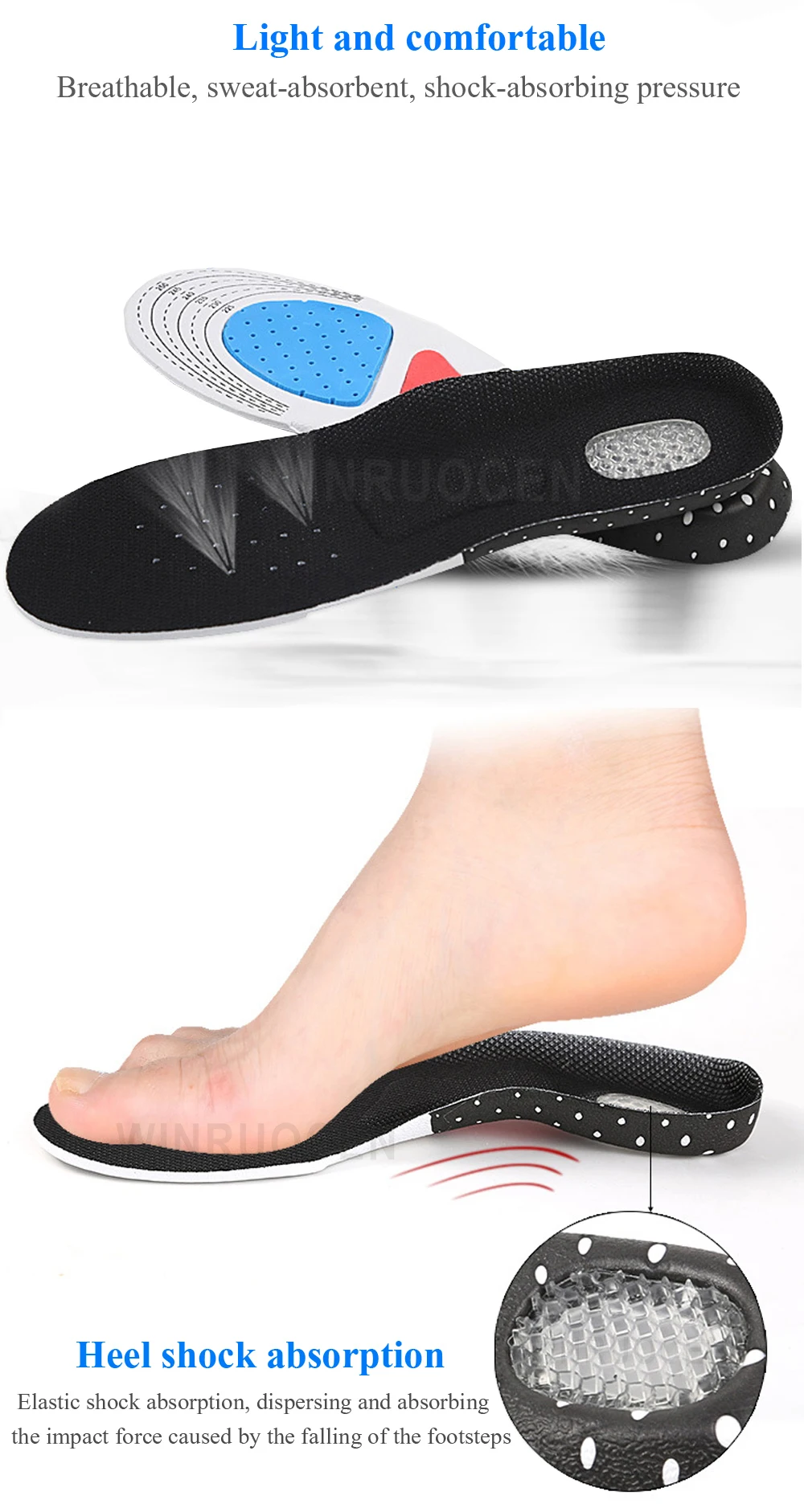 EVA силиконовые колодки для обуви ортопедические стельки дезодорант массаж амортизатор Баскетбол Футбол Стельки ортопедические унисекс