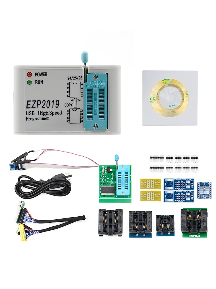 EZP 2019EZP2010 EZP2019 2013 высокоскоростной USB SPI программа+ зажим для проверки ИС socke Поддержка 24 25 93 EEPROM 25 флэш-чип биос