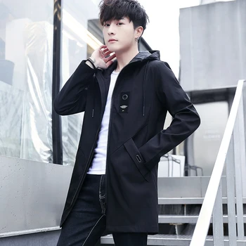 

New 2019 Casual Men's Jackets Autumn Hooded Coats Men Outerwear Jacket Male Clothing Slim Streetwear Jaqueta Masculina