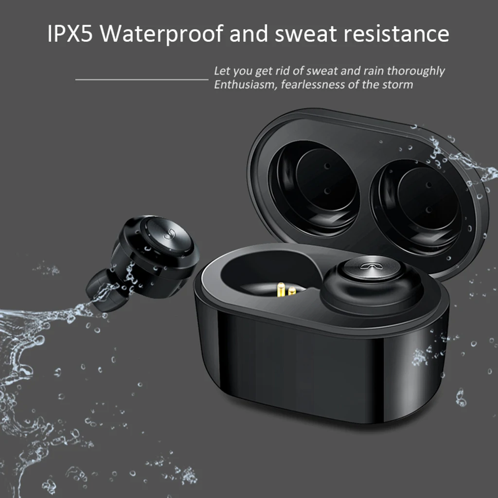 Waterproof A6 Wireless TWS Bluetooth 5.0 Earphone Active Earbuds Headset