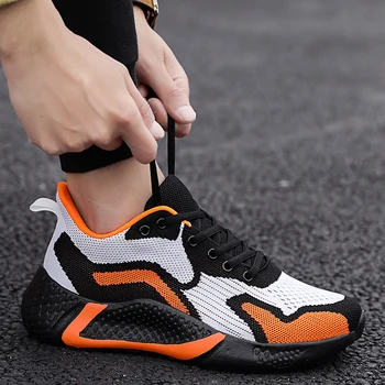 

Popular Men Shoes Sports Mesh Breathable Running Men Sneakers FlyWire Walking Shoes Men Lace Up Mens Cheap Shoes Luxury Brand