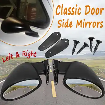 

CaliforniaStyleUniversalCarClassic Retro Door Wing Side MirrorRearviewVintageMatteBlackL+R