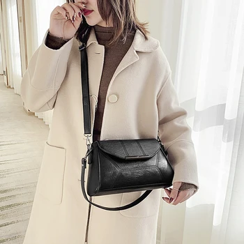 

2020 New Women Handbag High Quality Designer Luxury Shoulder Crossbody Bag Sewing Stitching Flap Messenger Bags Solid Color Tote