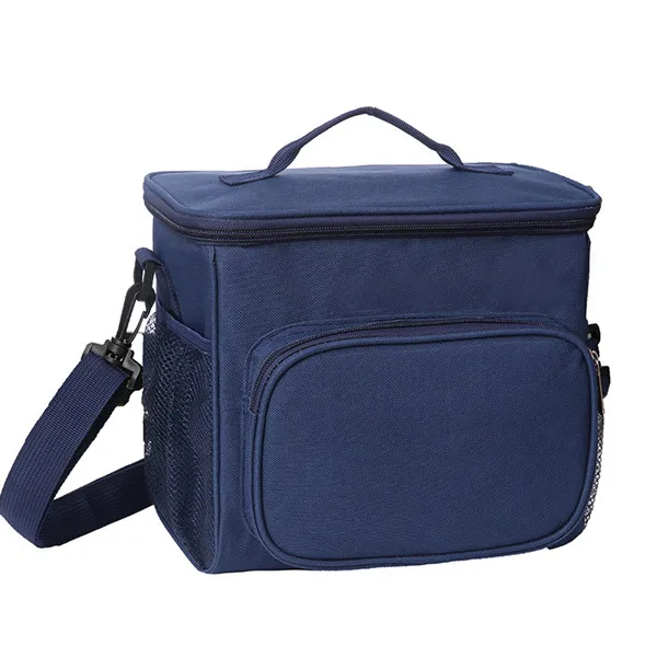 Dark Blue Для женщин и мужчин толще плечо сумка-холодильник тепловой Ланч Tote изолированный лед пакет портативный напиток для пикника еда пиво контейнер для хранения - Цвет: Dark Blue