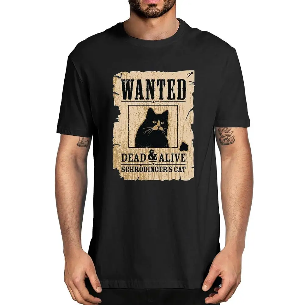 Новинка 2020 модная забавная мягкая футболка Schrodinger для мужчин и женщин с котом