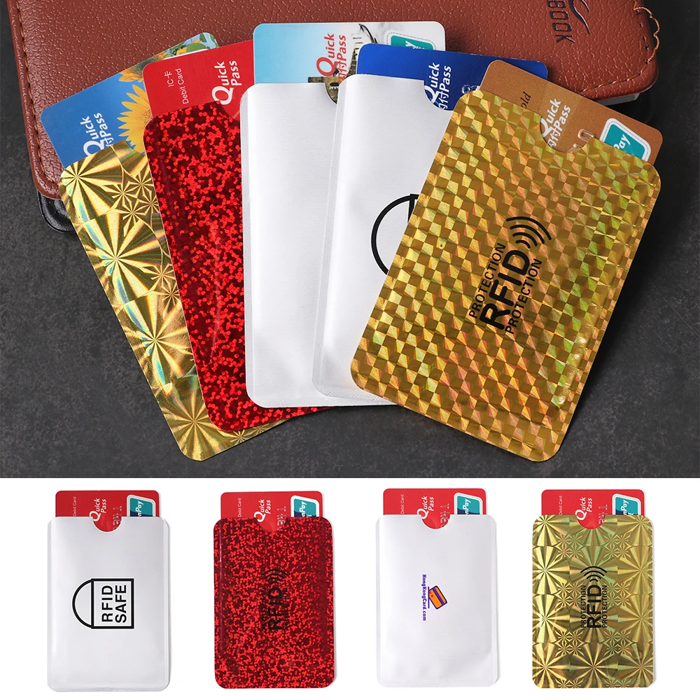 5PCS Aluminum Foil Anti-degaussing Card Protection Bank Cards Set RFID Shielding
