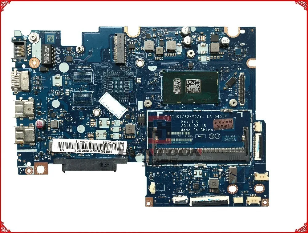 Оригинальная материнская плата BIUS1/S2/Y0/Y1 LA-D451P для ноутбука Lenovo Yoga 510S-14ISK FRU:5B20L45239