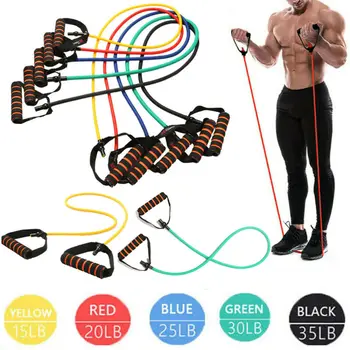 

Fitness Resistance Band Exercise Elastic Band Yoga Pilates Expander Pull Rope Tube for Physical Therapy Strength Training Muscle
