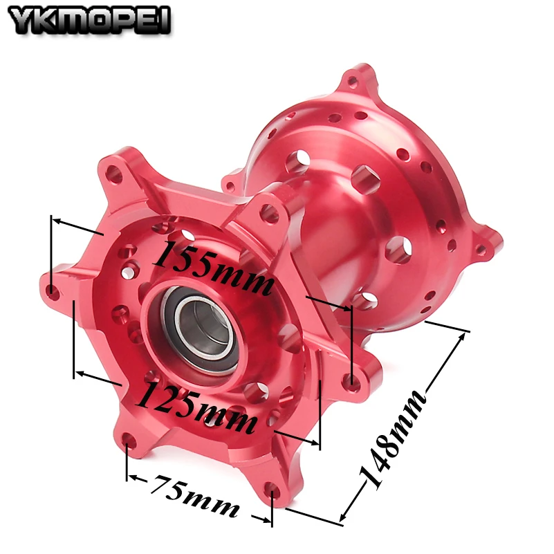 CNC полный набор передних и задних ступиц колеса 36 отверстий для CR125/250 2002-2007 CRF 250 CRF450R/X 2002-2012