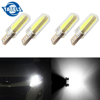 

4 PCS T10 W5W LED car interior light COB silicone car signal light 12V 194 501 side wedge parking light bulb auto parts