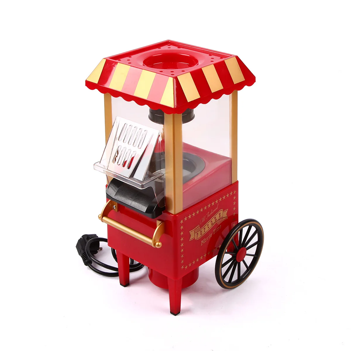 

110V 220V Useful Vintage Retro Electric Popcorn Popper Machine Home Party Tool EU Plug DIY Corn Popper Children Gift Hot Air