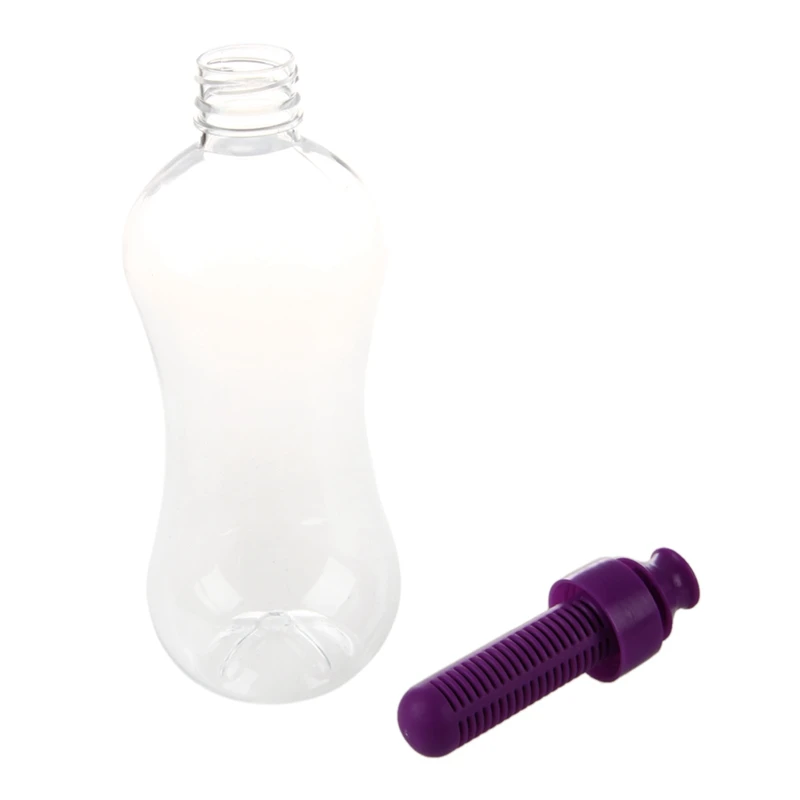 2 Pcs 550ML Outdoor Water Bobble Hydration Filter Bottle Filtered Drinking, Purple& Blue